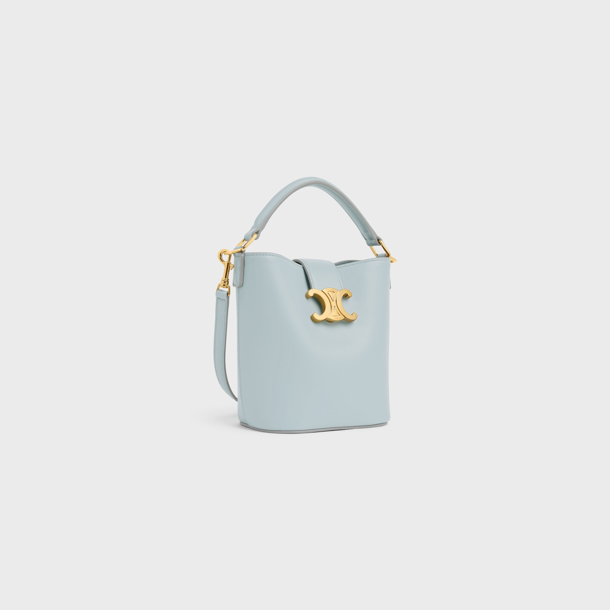 MINI BUCKET LOUISE IN SMOOTH CALFSKIN ICE BLUE - Image 2